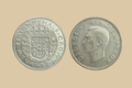 1937 New Zealand Half Crown silver coin obverse and reverse