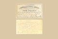 1861 Confederate States of America $4 Bond Coupon front and back