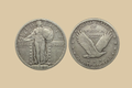 1920 D Standing Liberty Quarter silver coin obverse and reverse