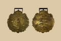 1902 Edward VII Coronation Commemorative Medallion front and back 