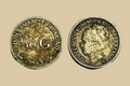 1947 Curaçao Silver 1/10 Gulden silver coin obverse and reverse