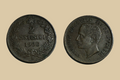 1906 Italy 2 Centesimi coin obverse and reverse