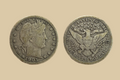 1905 S USA Silver Barber Quarter coin obverse and reverse