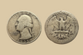 1935 D USA Silver Washington Quarter coin obverse and reverse