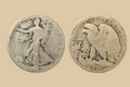 1921 S USA Silver Walking Liberty Half Dollar coin obverse and reverse