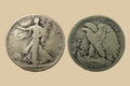 1937 D USA Silver Walking Liberty Half Dollar coin obverse and reverse