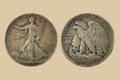 1941 D USA Silver Walking Liberty Half Dollar coin obverse and reverse