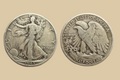 1945 D USA Silver Walking Liberty Half Dollar coin obverse and reverse