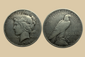 1934 D USA Silver Peace Dollar Coin Micro D Variety obverse and reverse