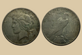 1923 S USA Silver Peace Dollar obverse and reverse
