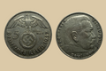 1937 F German 5 Reichsmark Silver Coin obverse and reverse