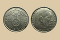 1938 B German 2 Reichsmark Silver Coin obverse and reverse