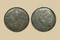 1938 A German 2 Reichsmark Silver Coin obverse and reverse