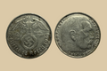 1939 D German 2 Reichsmark Silver Coin obverse and reverse