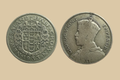 1933 New Zealand Half Crown silver coin obverse and reverse