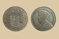 1934 New Zealand Half Crown silver coin obverse and reverse