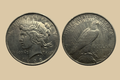 1922 United States Peace Dollar silver coin obverse and reverse
