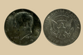 1965 JFK Half Dollar silver obverse and reverse