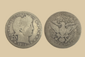 1915 D Barber Quarter silver coin obverse and reverse