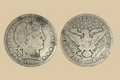 1900 Barber Half Dollar silver coin obverse and reverse
