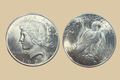 1925 USA Peace Dollar silver coin obverse and reverse