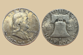 1950 Franklin Half Dollar silver coin obverse and reverse