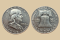 1958 D Franklin Half Dollar silver coin obverse and reverse