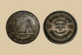 George McCaul 1874 Penny Token  A359/R353 obverse and reverse